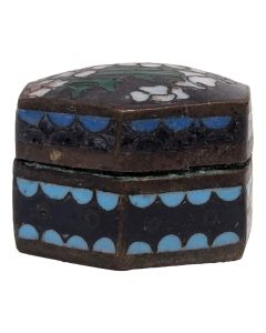 Boite à pilules en cloisonné 1900