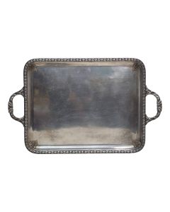 Grand plateau en métal argenté style LOuis XVI
52/33cm