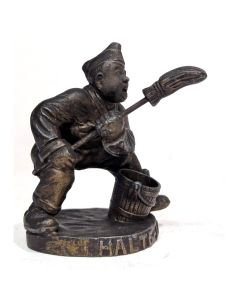 Halte Là , sculpture en régule 