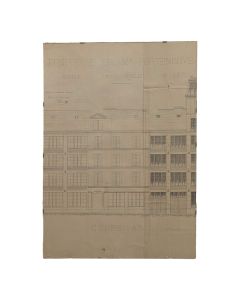Dessin d'architecture XIX&egrave;me   fa&ccedil;ade d'un immeuble haussmanien   en 1891