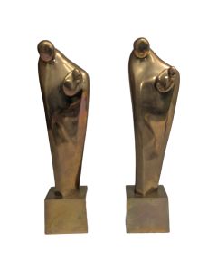 paire de bronzes Danielle Souanin Terre mére