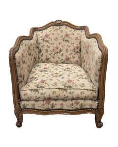 Fauteuils bergère d'enfant style Louis XV en noyer