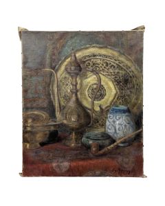 Huile sur toile Nature morte par Eug Régagnon
