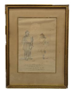Dessin original humoristique par Adolphe Willette