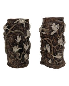 Pot à pinceaux en porcelaine aux muguets époque XIXème