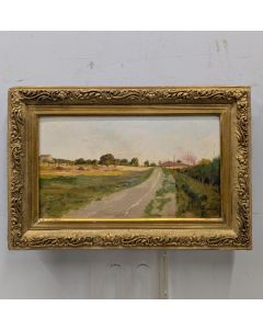 Paysage de village Bordelais par L. R. Santillan