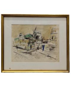 Gen Paul aquarelle vue de Montmartre 