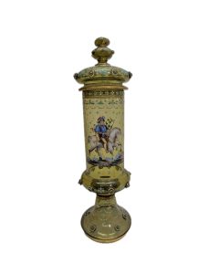 Bonbonni&egrave;re &eacute;maill&eacute;e &agrave; d&eacute;cor de personnages Autriche 1880