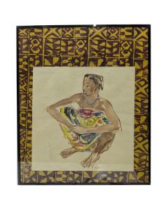 Elisabeth Faure Aquarelle orientaliste personnage