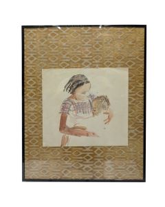 Elisabeth Faure Aquarelle orientaliste personnage