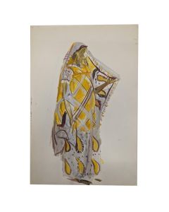 Elisabeth Faure Aquarelle personnage  orientaliste 