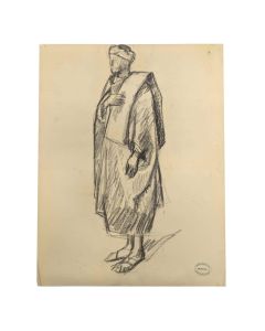 Elisabeth Faure fusain orientaliste 