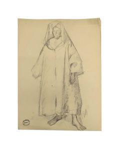 Elisabeth Faure fusain orientaliste 