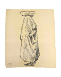 Elisabeth Faure fusain orientaliste 