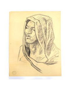 Elisabeth Faure fusain orientaliste 