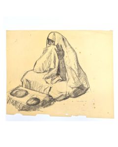 Elisabeth Faure fusain orientaliste 