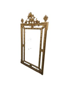 Miroir Napoléon III à pareclose doré à l'or