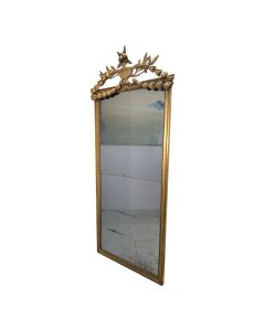 Miroir d'époque XVIIIème en bois doré Louis XVI