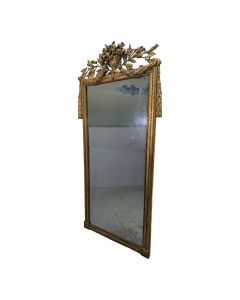 Miroir d'époque XVIIIème en bois doré Louis XVI