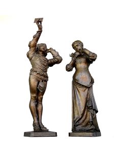 Statues de Roméo et Juliette époque XIXème par Angelo Cuglierero 1882 (paire)