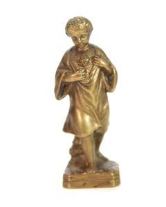 Sceau à cacheter (seal) bronze doré collection sacré cœur enfant Jésus