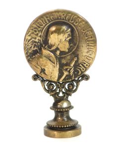 Sceau à cacheter (seal) bronze médaille de Jeanne d'arc