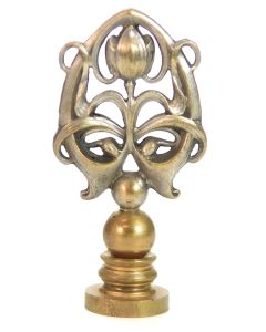 Sceau à cacheter (seal) bronze argenté Art Nouveau 