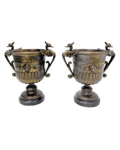Paire de coupes en bronze XIXème 