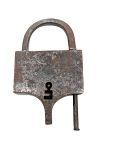 Cadenas de coffre en fer forgé XVIIIème 
