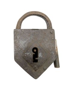 Cadenas de coffre en fer forgé XVIIIème 