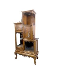 Cabinet indochinois marqueté de nacre d'argent et de cuivre 
