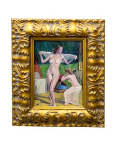 École française, vers 1940–1950
Le bain ou les baigneuses au drapé blanc