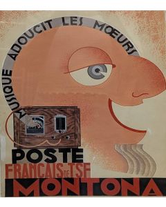 Gouache originale pour un projet d'affiche années 30/50 signée Moros  