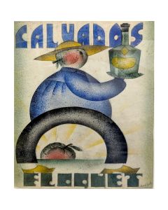 Gouache originale pour un projet d'affiche années 30/50 signée Moros  