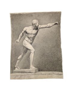 Dessin au fusain académique époque fin XIXème 