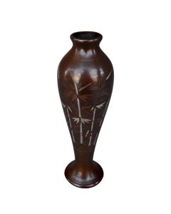 Vase ancien soliflore en bronze Japon XIXème