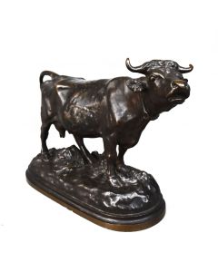 Bronze animalier à la vache à cornes époque XIXème 