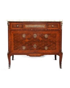 Commode de style Transition marquetée bois de rose XIXème