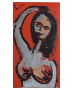 Femme nue peinture érotique par Jean-Pierre Alliès