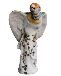Statuette de perroquet en porcelaine Allemande époque XIXème
