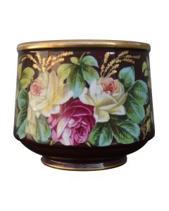 Cache-pot époque 1900 porcelaine peinte