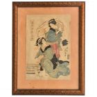 Geishas estampe Japonaise époque XIXème