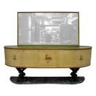 Bahut enfilade style Paolo Buffa marbre et parchemin 1940