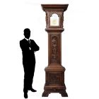 Horloge de parquet en chêne style Renaissance mouvement Kieninger