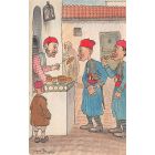 Dessin original scène orientaliste par Marcel Jeanjean années 20