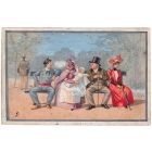 Illustrations originales peintes à la gouache format carte vers 1880
