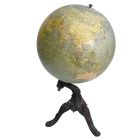 Globe terrestre ancien socle fonte Gerard Barrère et Thomas Paris (à restaurer)