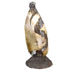 Lampe sculpture Michel Haillard Parchemin et nasse à anguilles