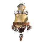 Lustre sculpture tribal maker Michel Haillard peau et grillages 