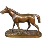 Cheval en bronze patiné chocolat signé P.J Mêne 